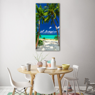 Cuadro de metacrilato vertical Playa tropical