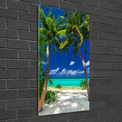Cuadro de metacrilato vertical Playa tropical