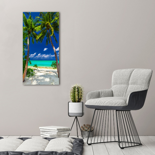 Cuadro de metacrilato vertical Playa tropical