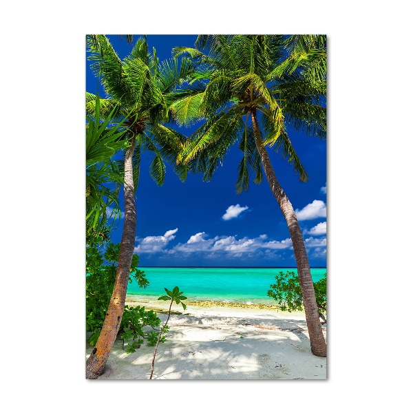 Cuadro de metacrilato vertical Playa tropical