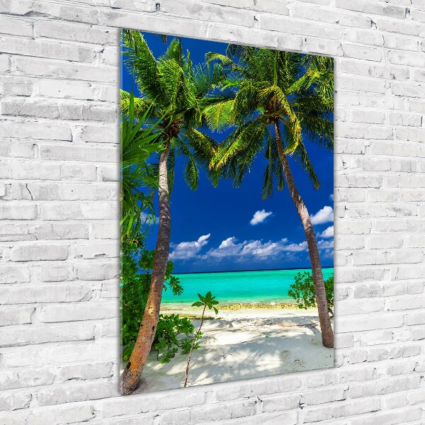 Cuadro de metacrilato vertical Playa tropical