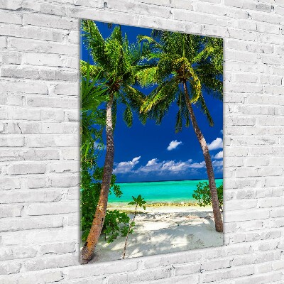 Cuadro de metacrilato vertical Playa tropical