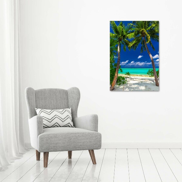 Cuadro de metacrilato vertical Playa tropical