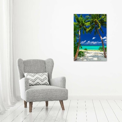 Cuadro de metacrilato vertical Playa tropical