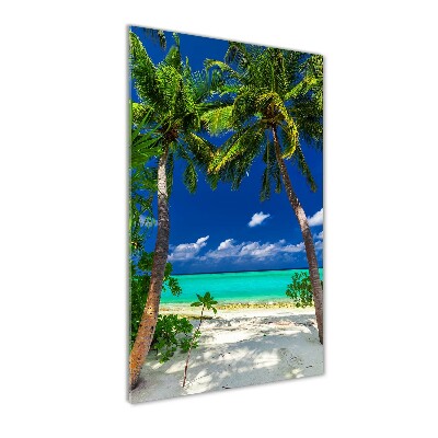 Cuadro de metacrilato vertical Playa tropical