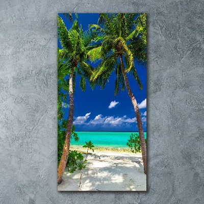 Cuadro de metacrilato vertical Playa tropical