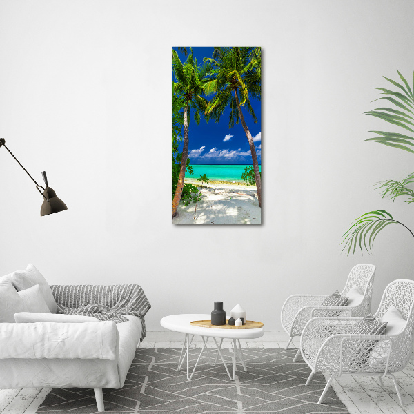 Cuadro de metacrilato vertical Playa tropical