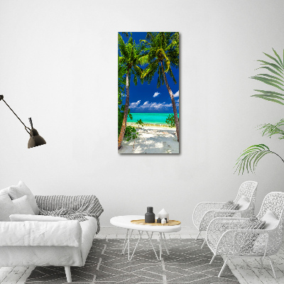 Cuadro de metacrilato vertical Playa tropical