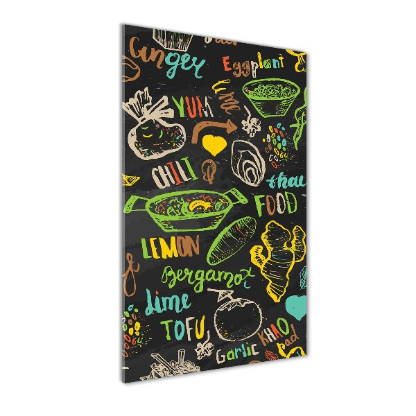 Cuadro de metacrilato vertical platos tailandeses