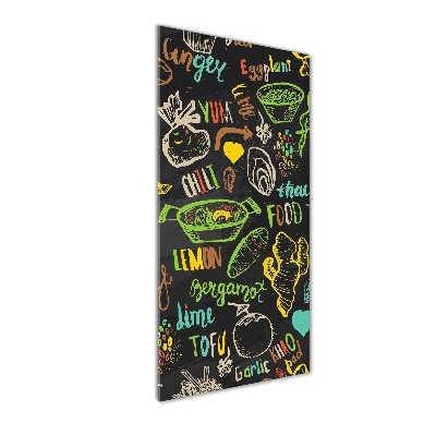 Cuadro de metacrilato vertical platos tailandeses