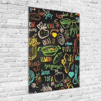 Cuadro de metacrilato vertical platos tailandeses