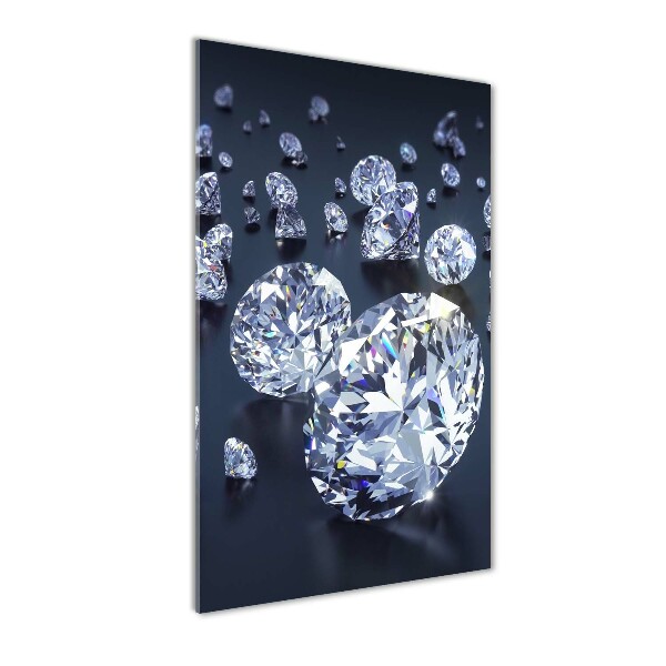Cuadro decorativo en acrílico brillante vertical Diamantes