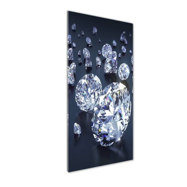 Cuadro decorativo en acrílico brillante vertical Diamantes