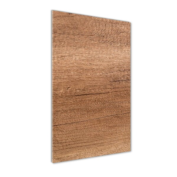 Cuadro de metacrilato moderno efecto cristal vertical Fondo de madera