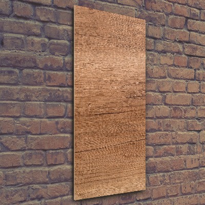 Cuadro de metacrilato moderno efecto cristal vertical Fondo de madera