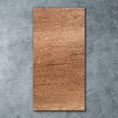 Cuadro de metacrilato moderno efecto cristal vertical Fondo de madera