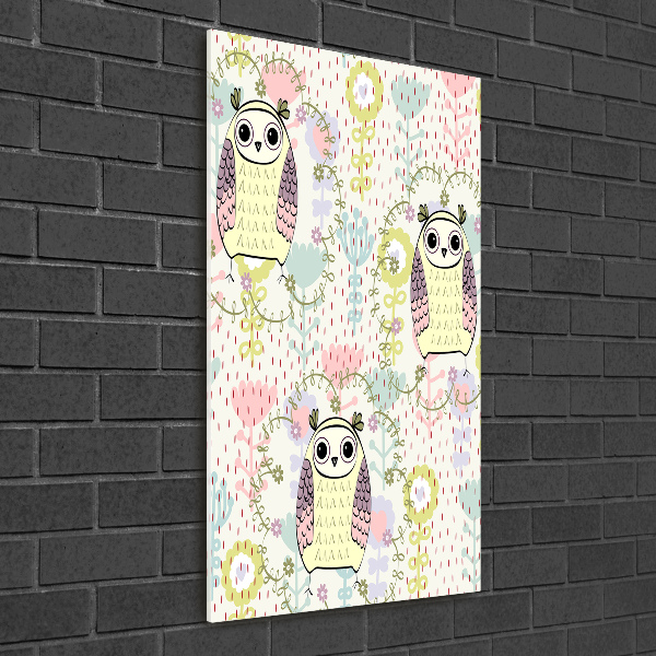 Cuadro de metacrilato vertical Búhos