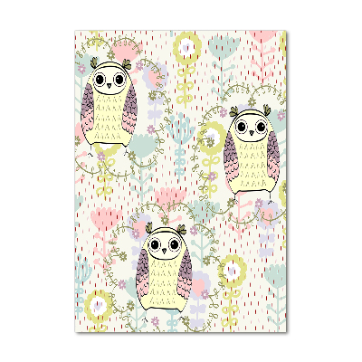 Cuadro de metacrilato vertical Búhos