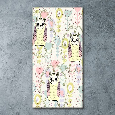 Cuadro de metacrilato vertical Búhos