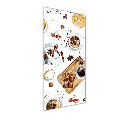 Cuadro de metacrilato moderno efecto cristal vertical Desayuno