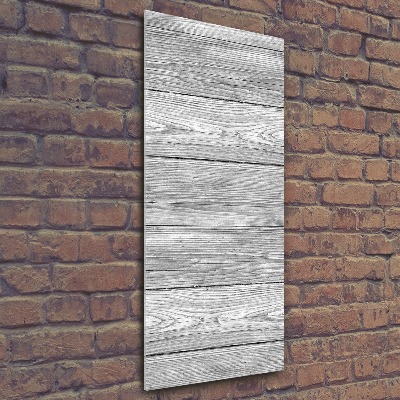 Cuadro decorativo en acrílico brillante vertical Fondo de madera