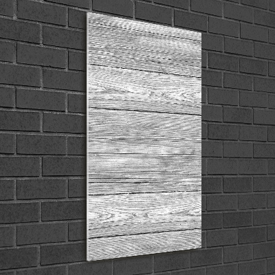 Cuadro decorativo en acrílico brillante vertical Fondo de madera