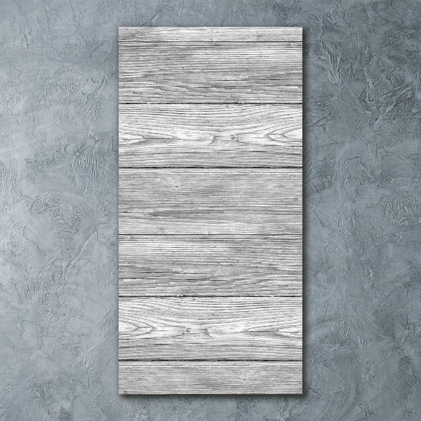 Cuadro decorativo en acrílico brillante vertical Fondo de madera