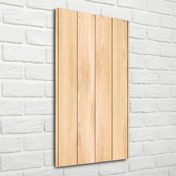 Cuadro de metacrilato moderno efecto cristal vertical Fondo de madera