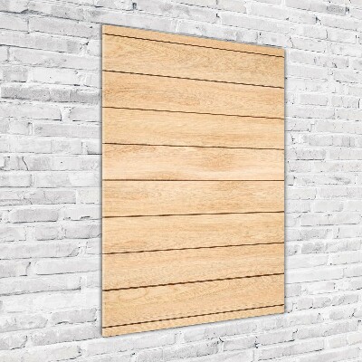 Cuadro de metacrilato moderno efecto cristal vertical Fondo de madera