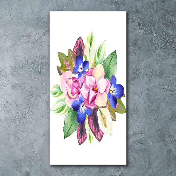 Impresión en metacrilato de alta calidad vertical Un ramo de flores