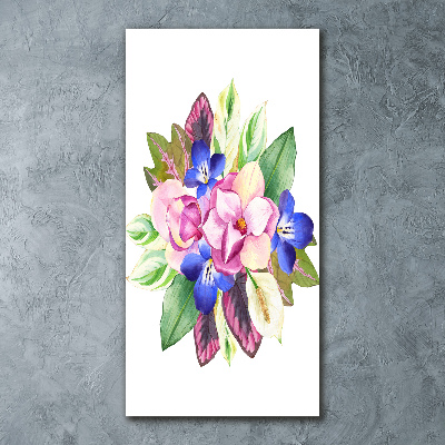 Impresión en metacrilato de alta calidad vertical Un ramo de flores