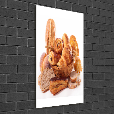 Cuadro de metacrilato moderno efecto cristal vertical Pan en la cesta