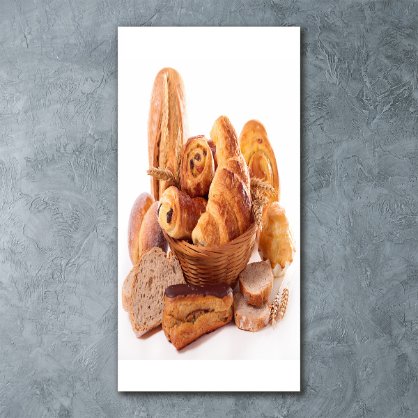 Cuadro de metacrilato moderno efecto cristal vertical Pan en la cesta