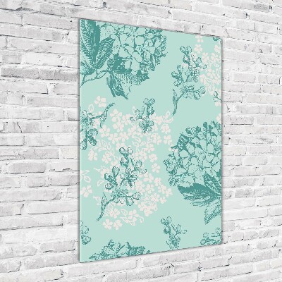 Cuadro de metacrilato vertical Hortensia