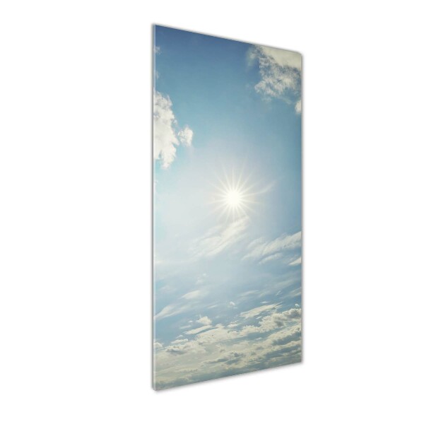 Cuadro decorativo en acrílico brillante vertical El sol en el cielo