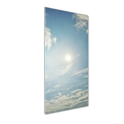 Cuadro decorativo en acrílico brillante vertical El sol en el cielo