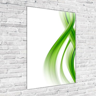 Cuadro decorativo en acrílico brillante vertical Onda abstracta