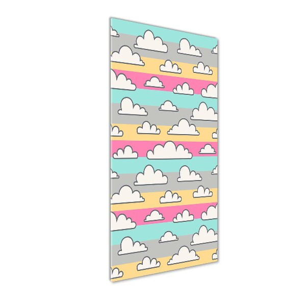 Impresión en metacrilato de alta calidad vertical Fondo de nubes de colores