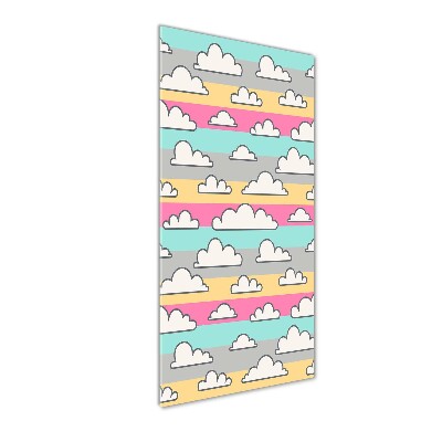 Impresión en metacrilato de alta calidad vertical Fondo de nubes de colores