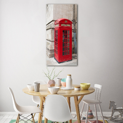 Cuadro decorativo en acrílico brillante vertical Londres