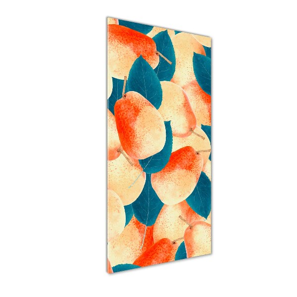 Cuadro decorativo en acrílico brillante vertical Peras