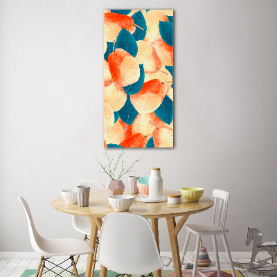 Cuadro decorativo en acrílico brillante vertical Peras