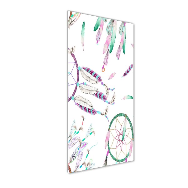 Cuadro de metacrilato moderno efecto cristal vertical Atrapasueños