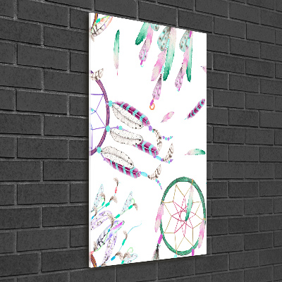 Cuadro de metacrilato moderno efecto cristal vertical Atrapasueños