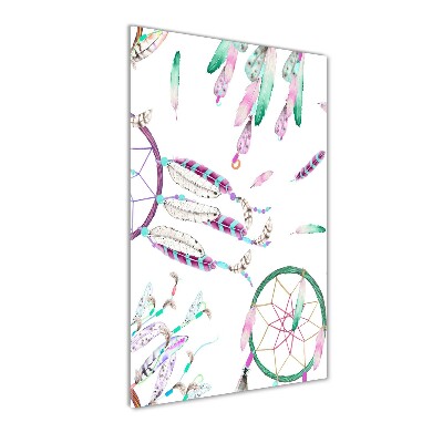 Cuadro de metacrilato moderno efecto cristal vertical Atrapasueños