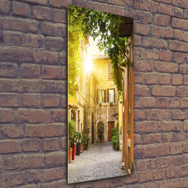 Cuadro de metacrilato vertical calles italianas