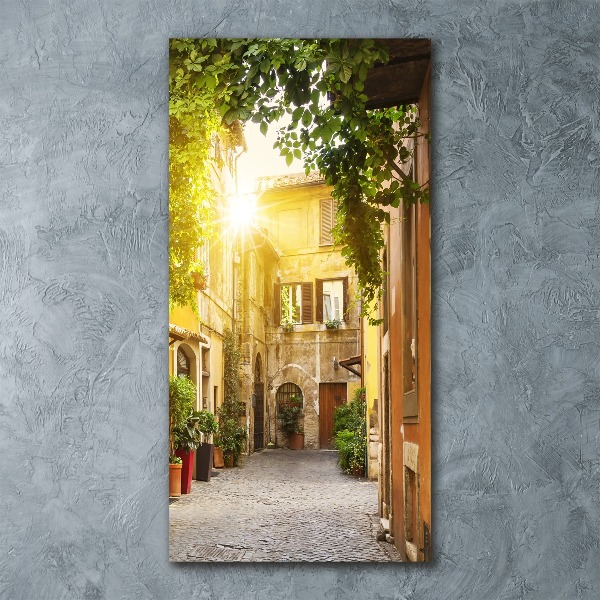 Cuadro de metacrilato vertical calles italianas
