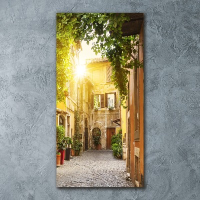 Cuadro de metacrilato vertical calles italianas