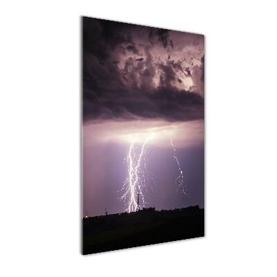 Cuadro de metacrilato moderno efecto cristal vertical Tormenta
