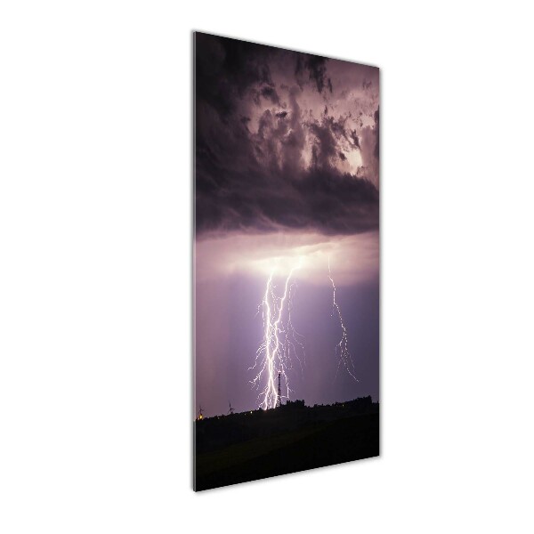Cuadro de metacrilato moderno efecto cristal vertical Tormenta
